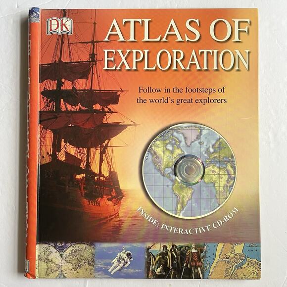 Atlas Of Exploration Hardcover Book With Interactive CDROM Educational - Picture 1 of 10